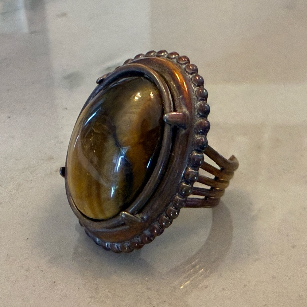 Jan Michaels San Francisco Tiger Eye Adjustable Ring